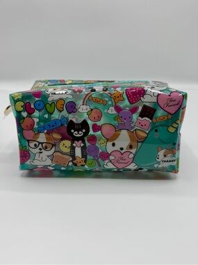 NWT Too Faced Clover Vinyl Makeup Case